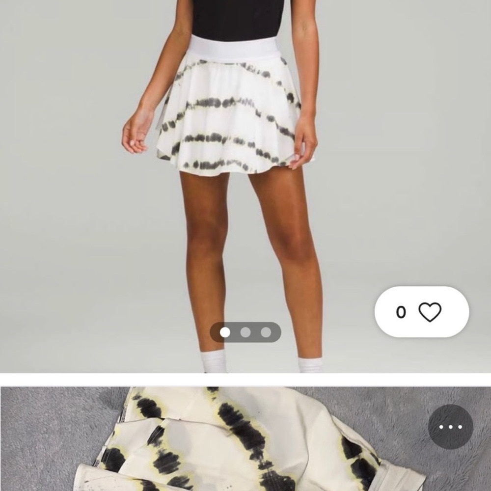 lululemon athletica matching skirt and tank set